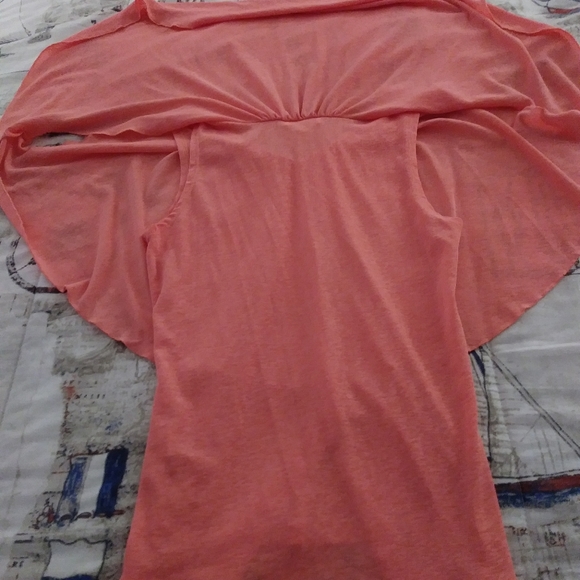 Pink Flowy Top with Shoulder Cutouts - Picture 2 of 14